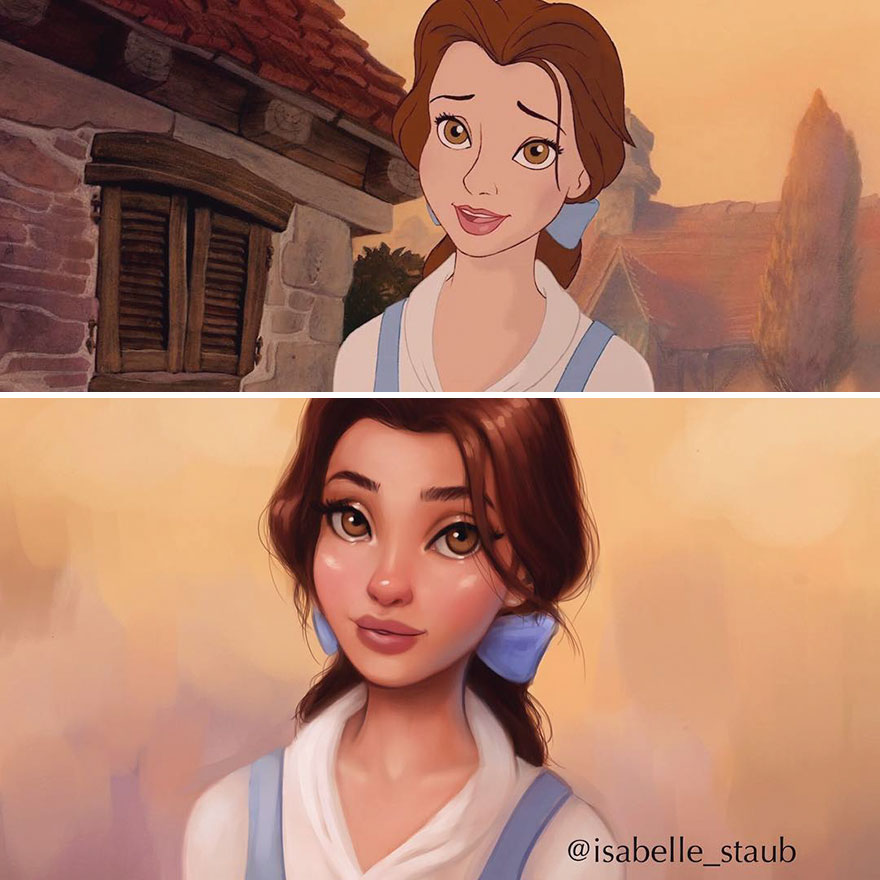 Illustration de l'article : 7 Disney Princesses reinvented in a more realistic style