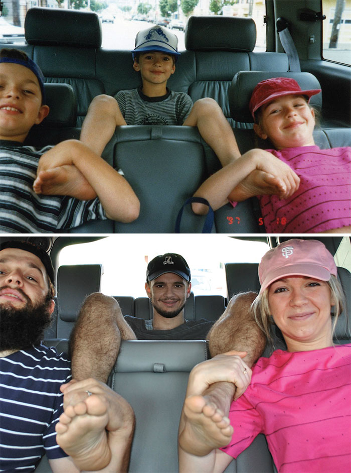 Illustration de l'article : 30 brothers and sisters who reproduced their childhood photos