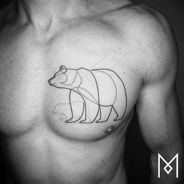 Illustration de l'article : 20 beautiful tattoos created using a single continuous line