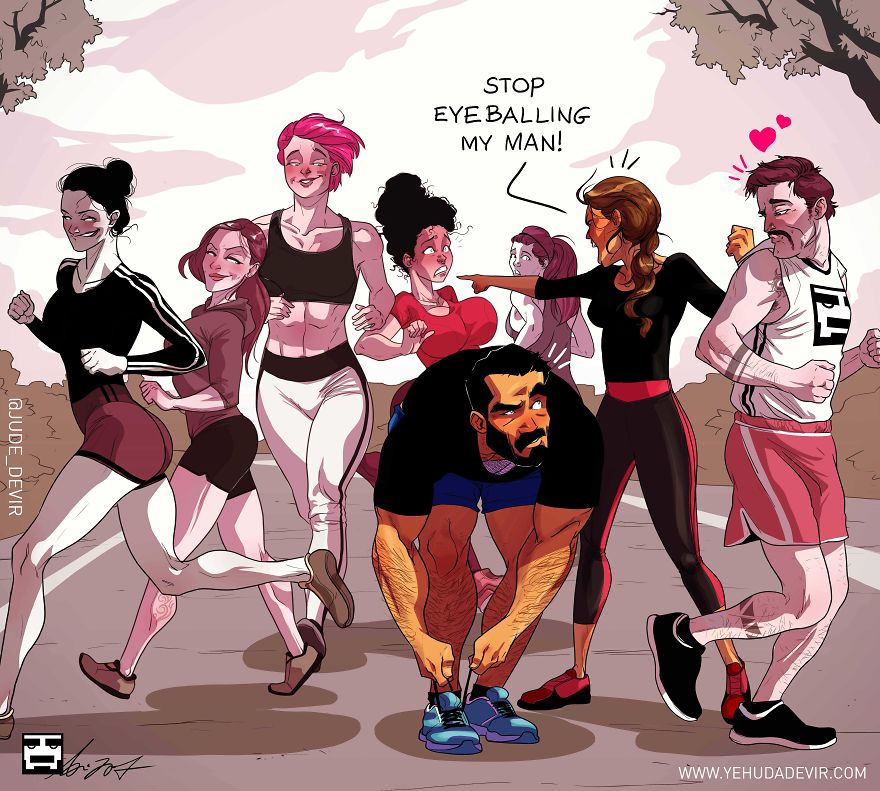Illustration de l'article : An artist illustrates his daily life with his wife in a hilarious comic strip