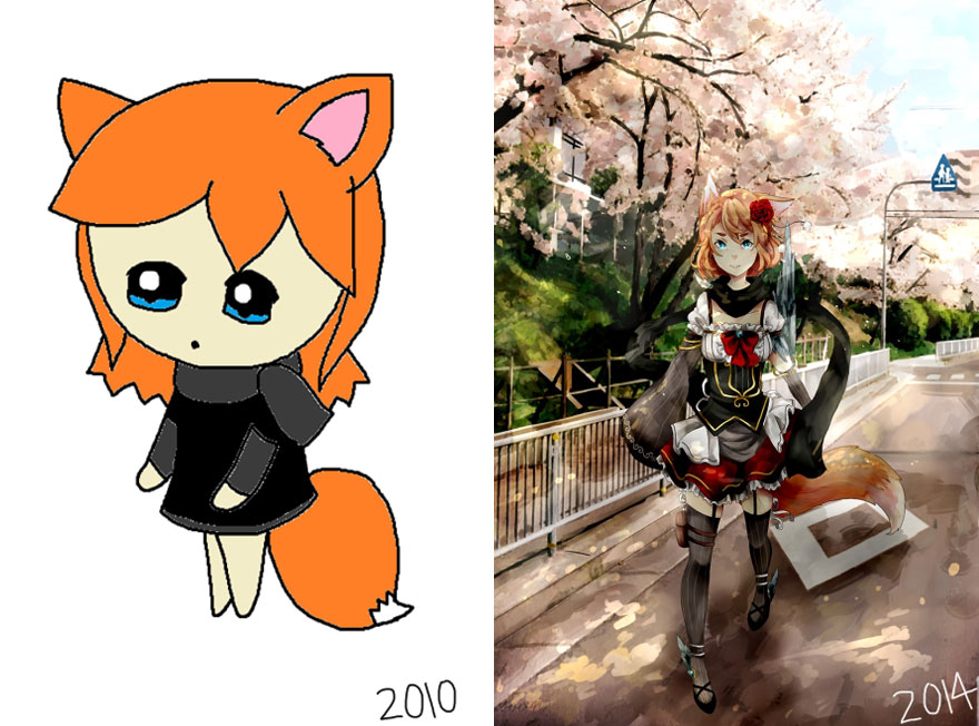 Illustration de l'article : 15 before/after drawings proving that practice makes perfect