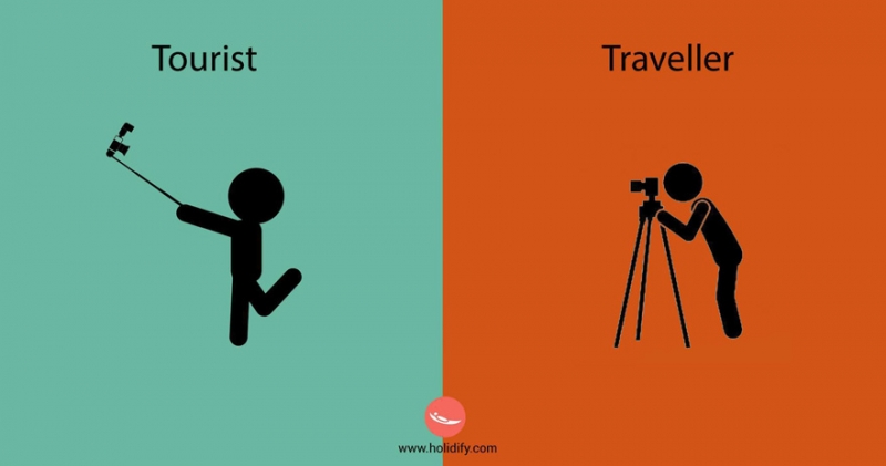 Illustration de l'article : 10 illustrations that show the biggest differences between travellers and tourists