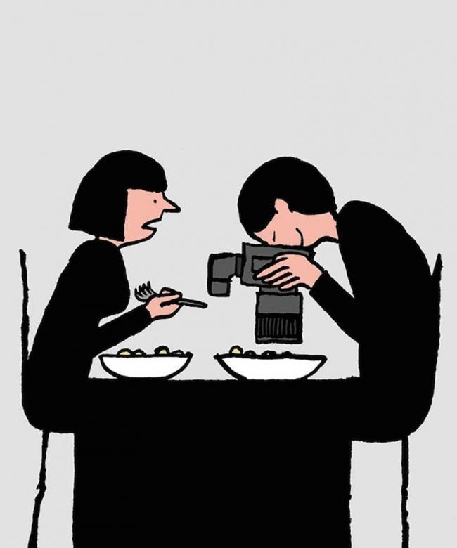 Illustration de l'article : 20 satirical illustrations that show today's society for what it is! Which ones are the most realistic?