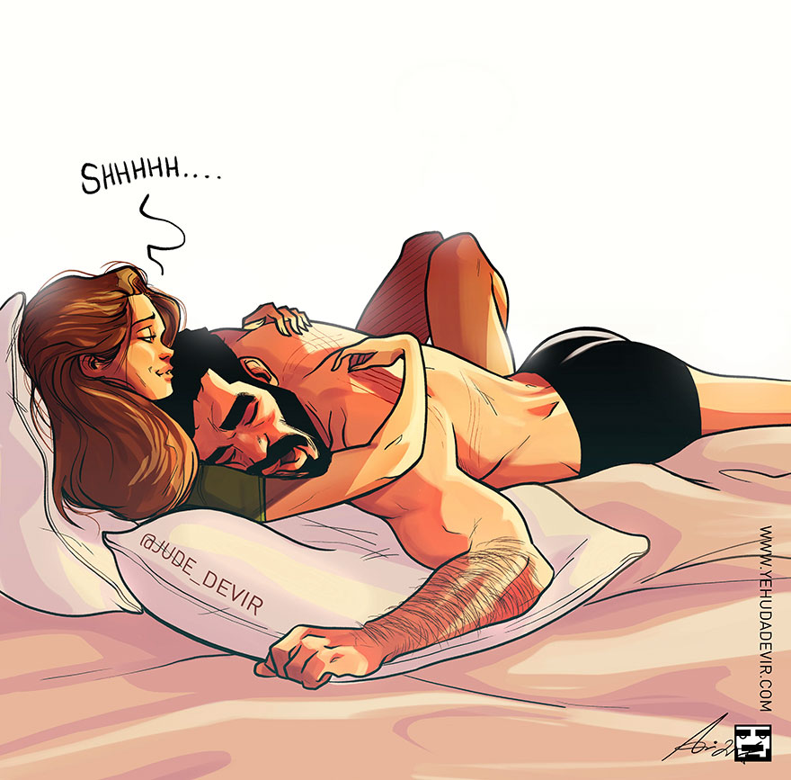 Illustration de l'article : An artist illustrates his daily life with his wife in a hilarious comic strip