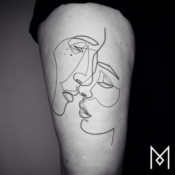 Illustration de l'article : 20 beautiful tattoos created using a single continuous line