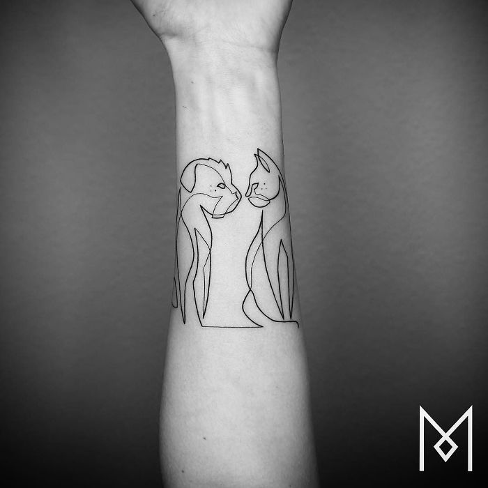 Illustration de l'article : 20 beautiful tattoos created using a single continuous line