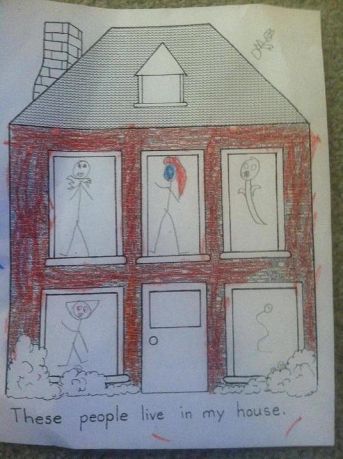 Illustration de l'article : 16 drawings children made at school that would scare their parents!