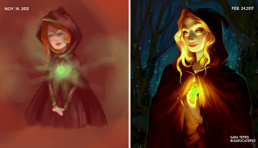 Illustration de l'article : 15 before/after drawings proving that practice makes perfect