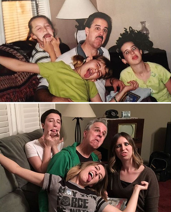 Illustration de l'article : 30 brothers and sisters who reproduced their childhood photos