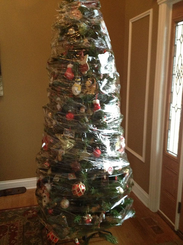 Illustration de l'article : 20 genius ways to stop your pet from destroying your Christmas tree!