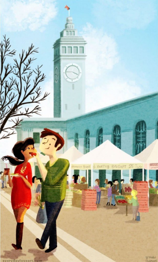 Illustration de l'article : 20 illustrations that show the little moments of happiness in the everyday life of a couple!