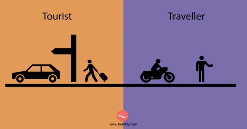 Illustration de l'article : 10 illustrations that show the biggest differences between travellers and tourists