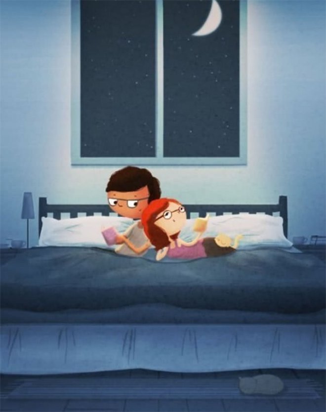 Illustration de l'article : 20 illustrations that show the little moments of happiness in the everyday life of a couple!