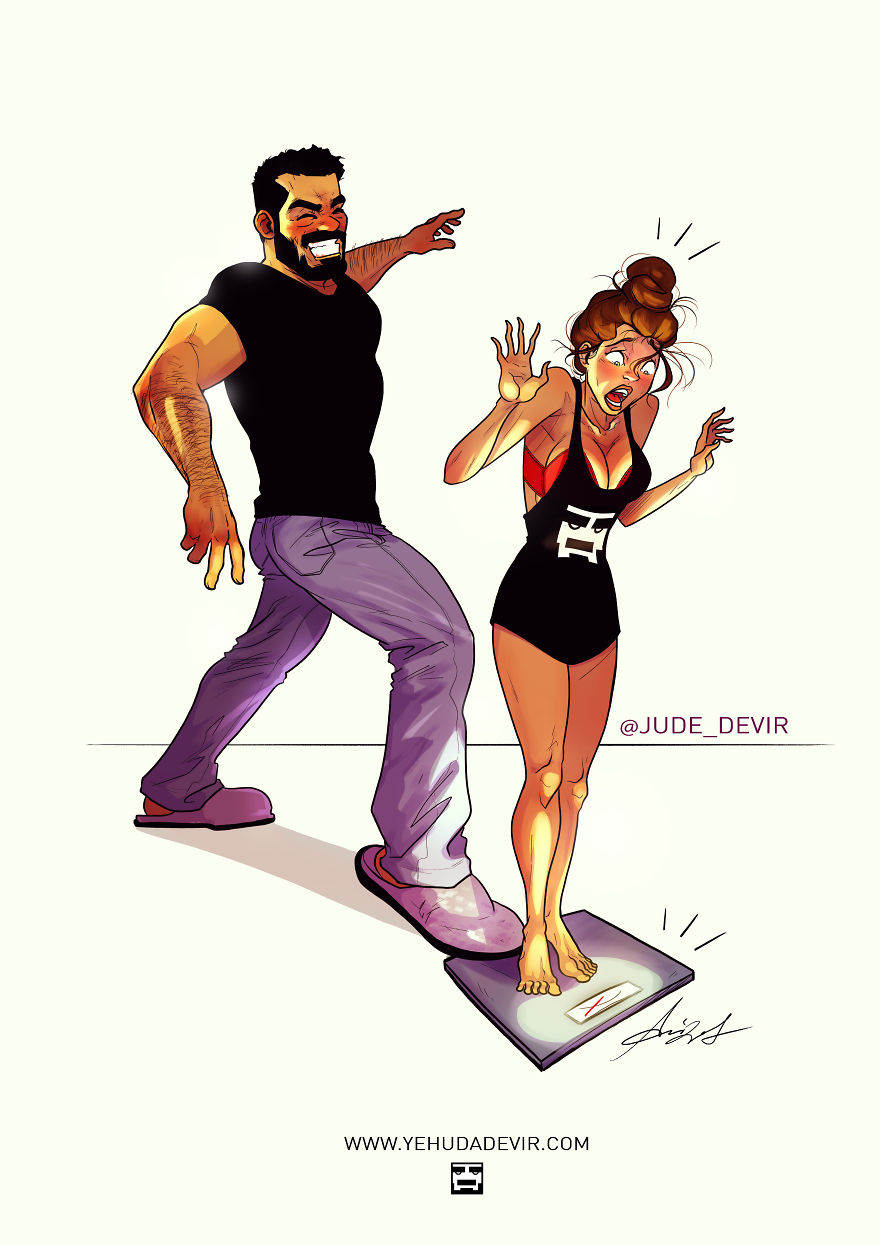 Illustration de l'article : An artist illustrates his daily life with his wife in a hilarious comic strip