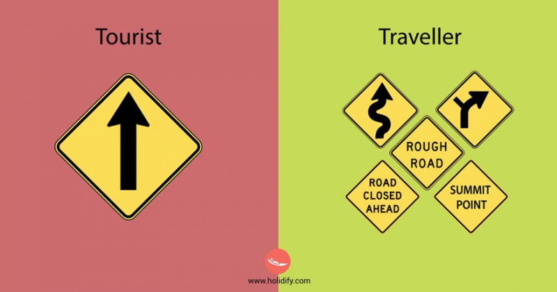 Illustration de l'article : 10 illustrations that show the biggest differences between travellers and tourists