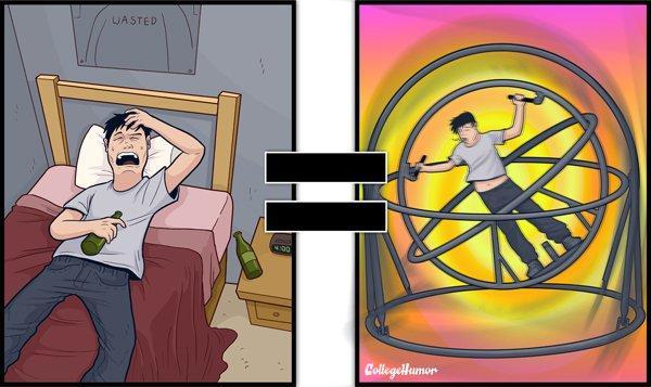 Illustration de l'article : 17 illustrations that show us how our view of things changes with alcohol! Which ones are the most realistic?