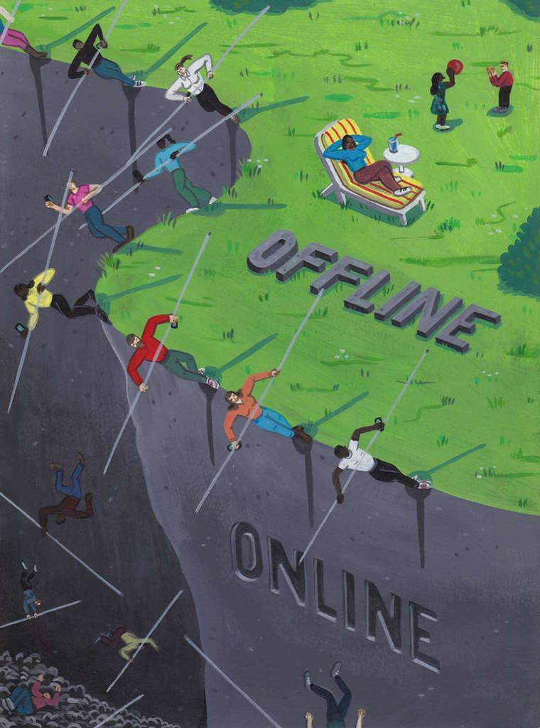 Illustration de l'article : 13 illustrations that say a lot about our addiction to social networks! Which ones are the most realistic?