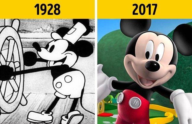 Illustration de l'article : These cartoon characters have really changed over time!
