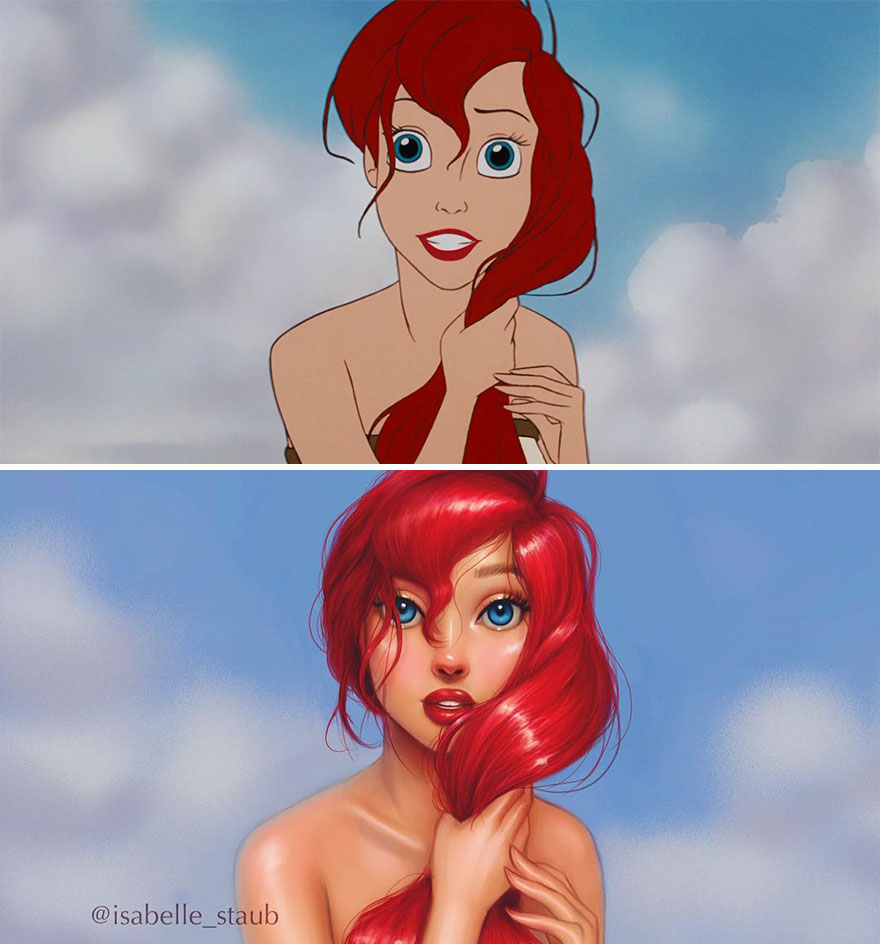 Illustration de l'article : 7 Disney Princesses reinvented in a more realistic style