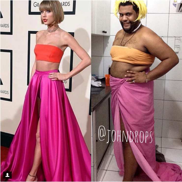 Illustration de l'article : 12 photos of a guy imitating how celebrities look on Instagram! Which ones are the most hilarious?